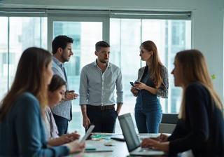 HR consultants brainstorming